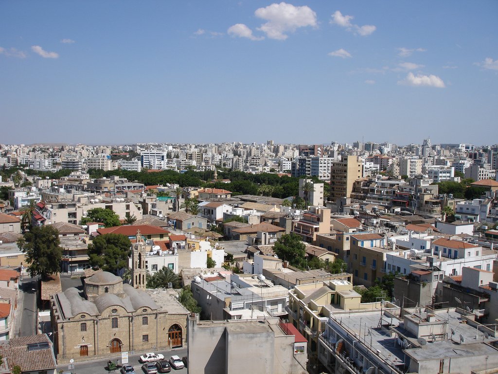 Panorama di Nicosia, capitale divisa di Cipro.