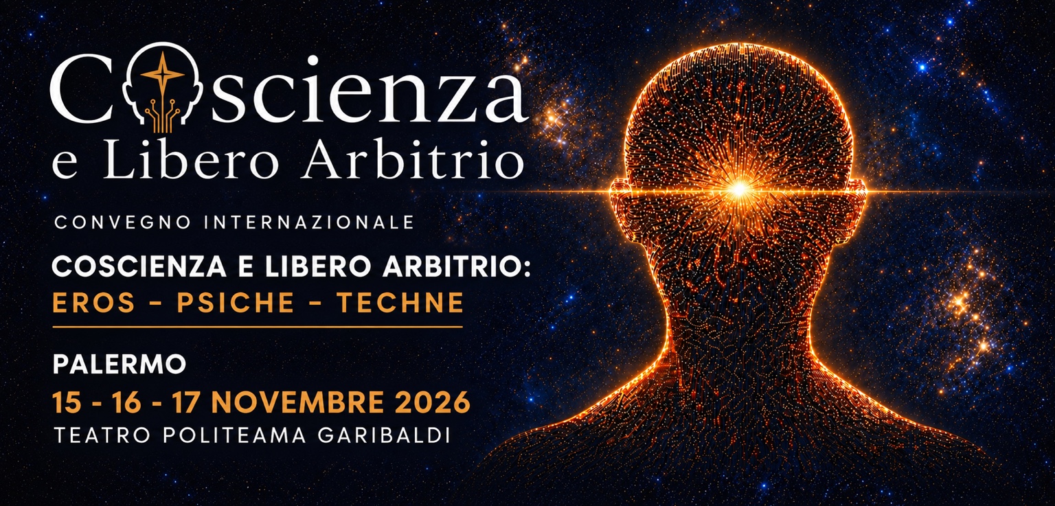 Copertina del convegno Coscienza e libero arbitrio: Eros – Psiche – Techne.