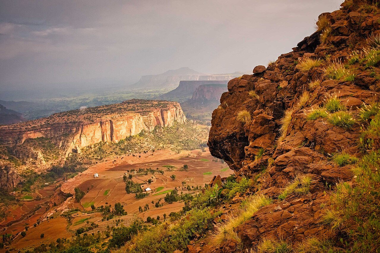 Il paesaggio montuoso del Tigray, nel nord dell’Etiopia.